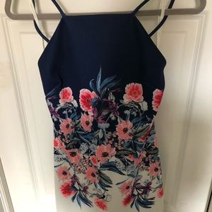 Float midi spaghetti strap stretchy dress